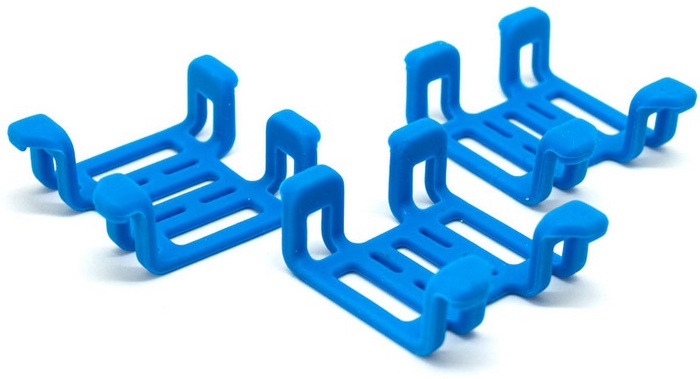 (3er Set) GPS DOG 4 Rubber Clips Hunde Pet Tracker Haustier Halsband Zubehör (TRNJACLB3) - Blau