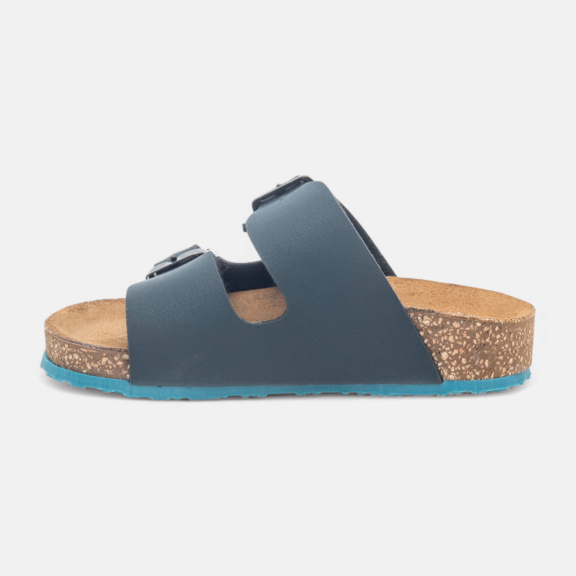 Mules semelle liège Garçon bleu marine