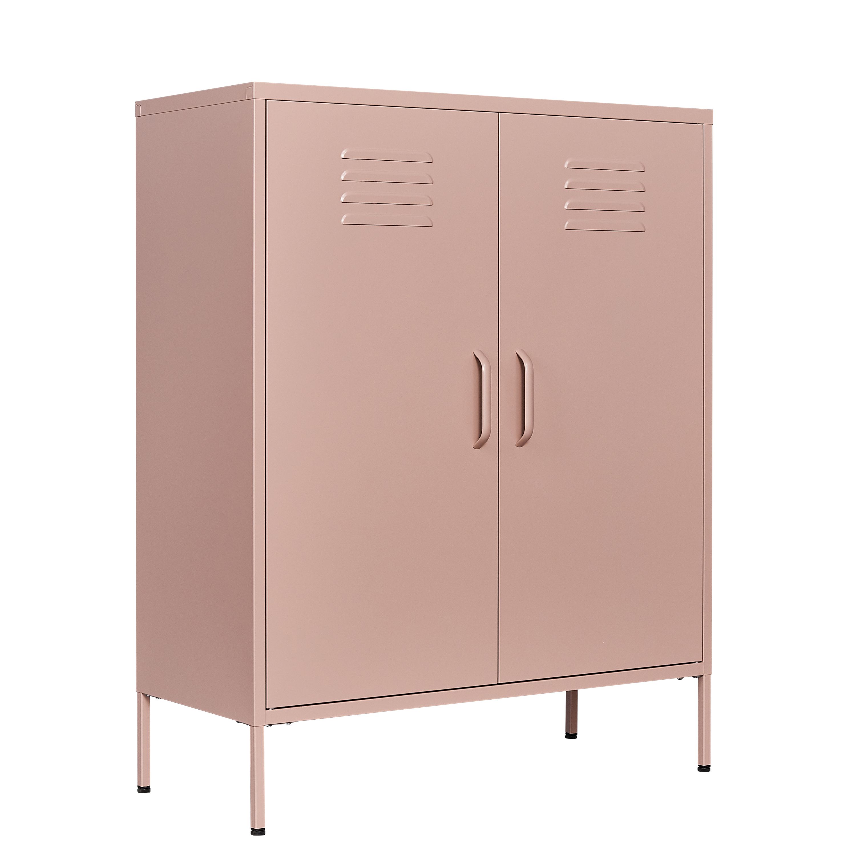 Kommode Metall KLAUS 80 x 101 cm taupe