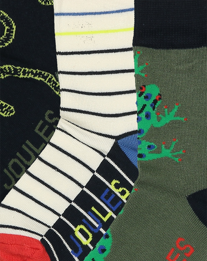 Socken BRILLIANT BAMBOO – MULTI FROG 3er-Pack in bunt