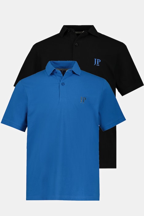 JP 1880 Poloshirts, Basic, 2er-Pack, Piqué, gekämmte Baumwolle