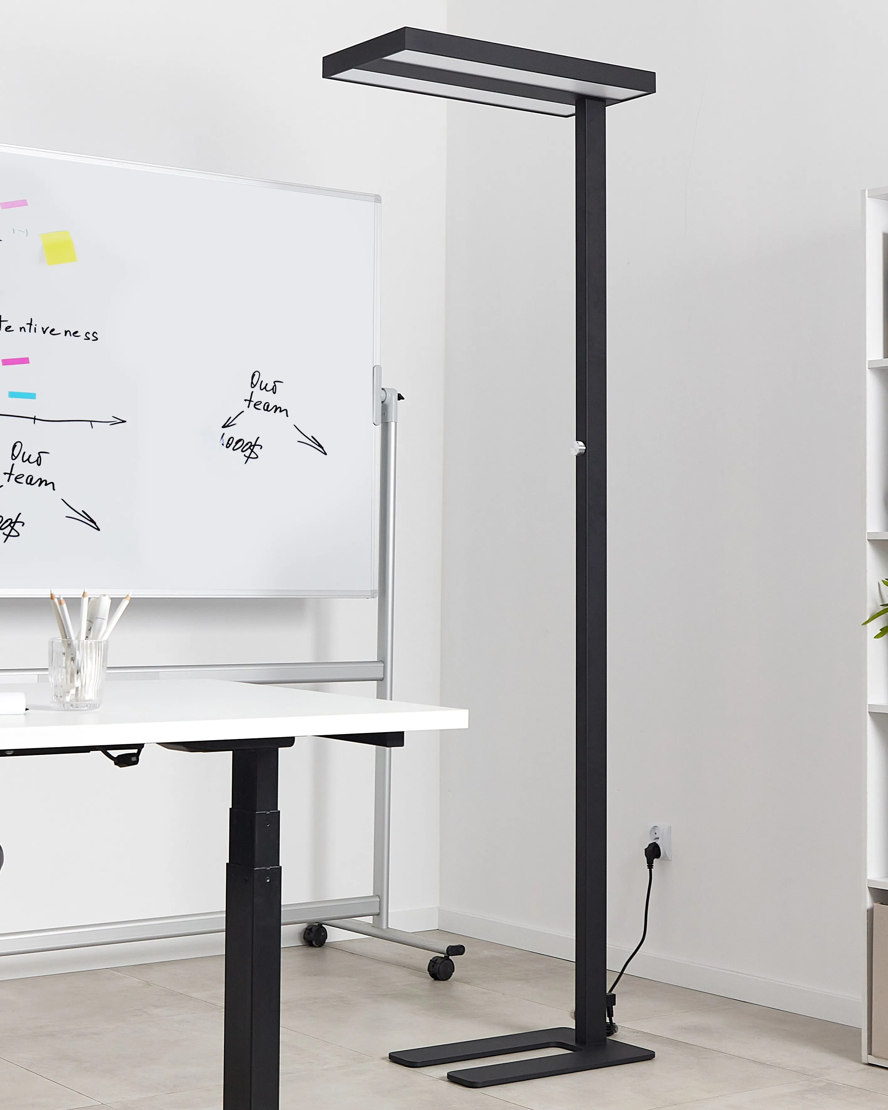 LED staande lamp TAURUS met dimmer Metaal Zwart
