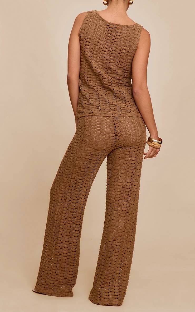 Vert Olive Pantalon Droit Taille Mi-haute