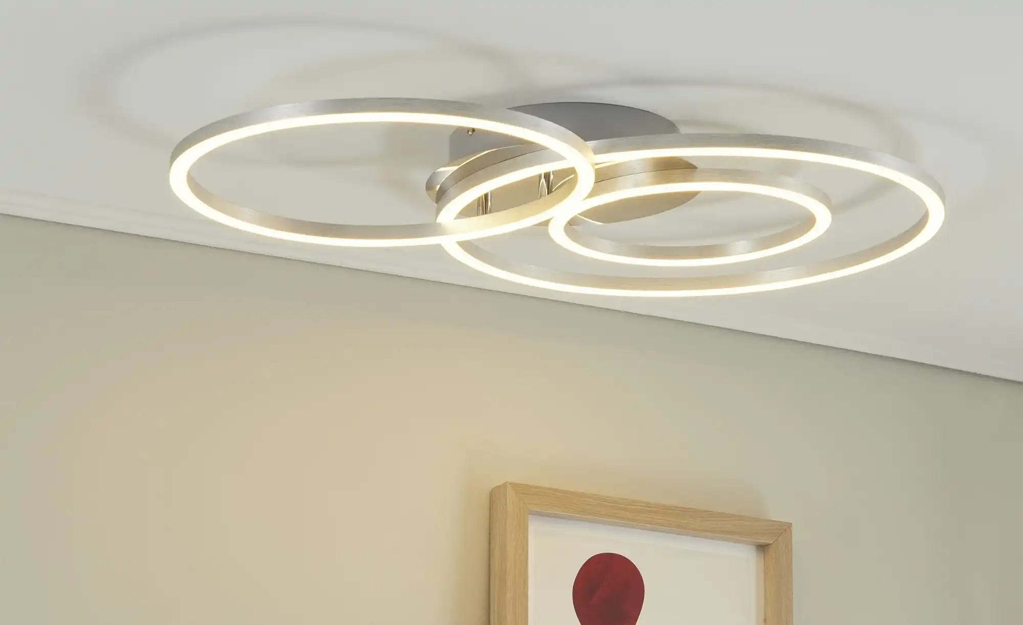 Meisterleuchten LED-Deckenleuchte, Aluminium gebürstet, 3-Kreise