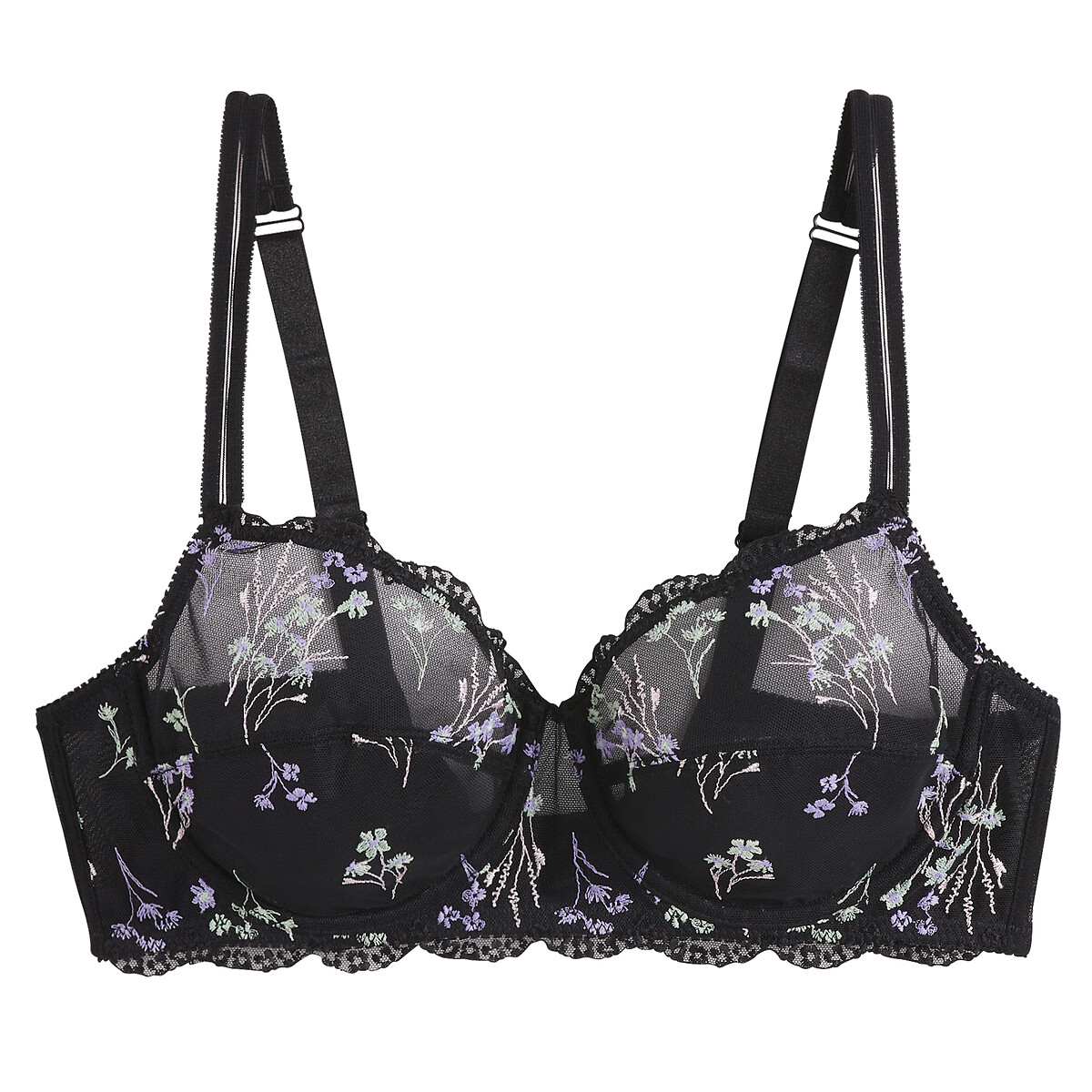 COLEÇÕES LA REDOUTE<br>Sutiã de tule bordado Flavie