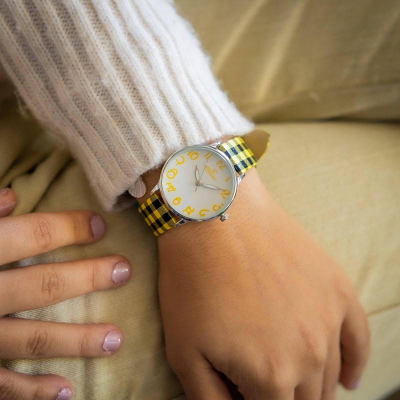 Montre Femme CHTIME bracelet Cuir Jaune