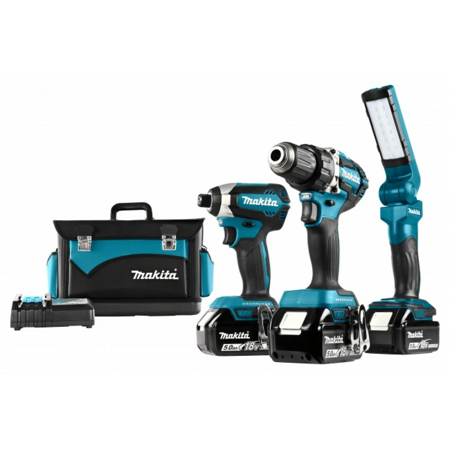 Makita DLX3090TX1 18V Li-Ion accu 3-delige combiset (3x 5,0Ah accu)
