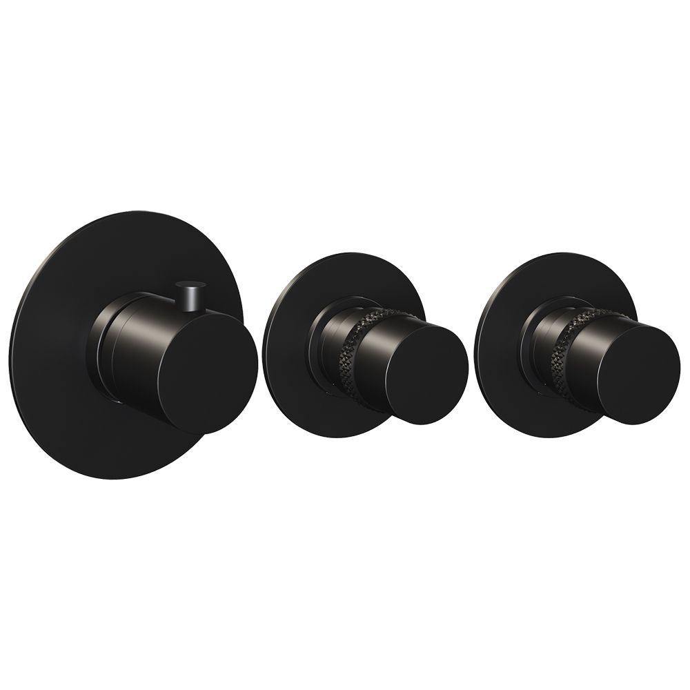 Brauer Black Edition inbouw badkraan met badvulcombinatie en 3 standen handdouche zwart mat