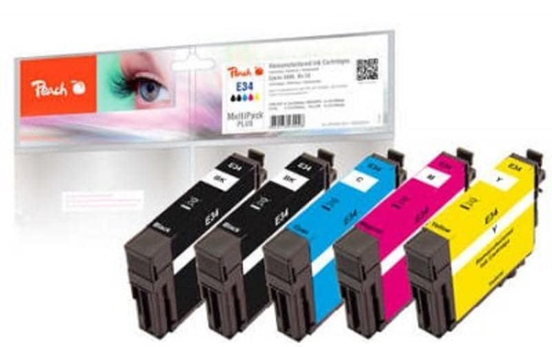 Tinte Epson No 34 2x BK, C, M, YDruckerpatronen: 2 x Schwarz, 1 x Cyan, 1x Magenta, 1x Gelb