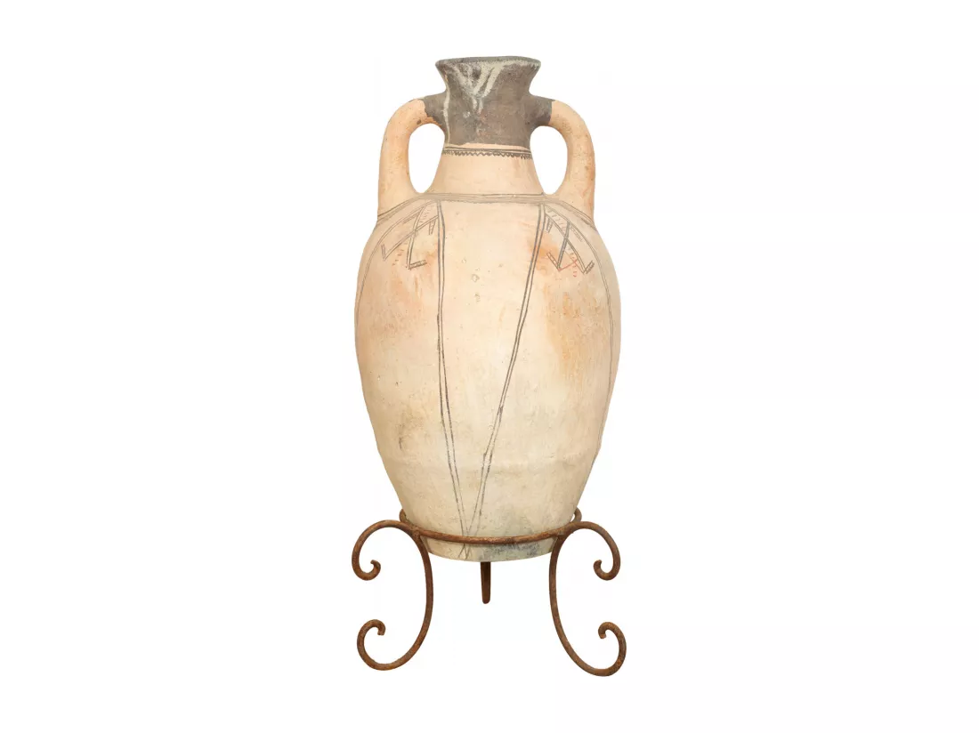 BISCOTTINI Support de Plantes - Fonte avec Finition Antique - Porte-Fleurs - Intérieur et Extérieur - Jardinière - Jardin - Salon - Salle à Manger - Présentoir - Décoratif - 38x38x20 cm
