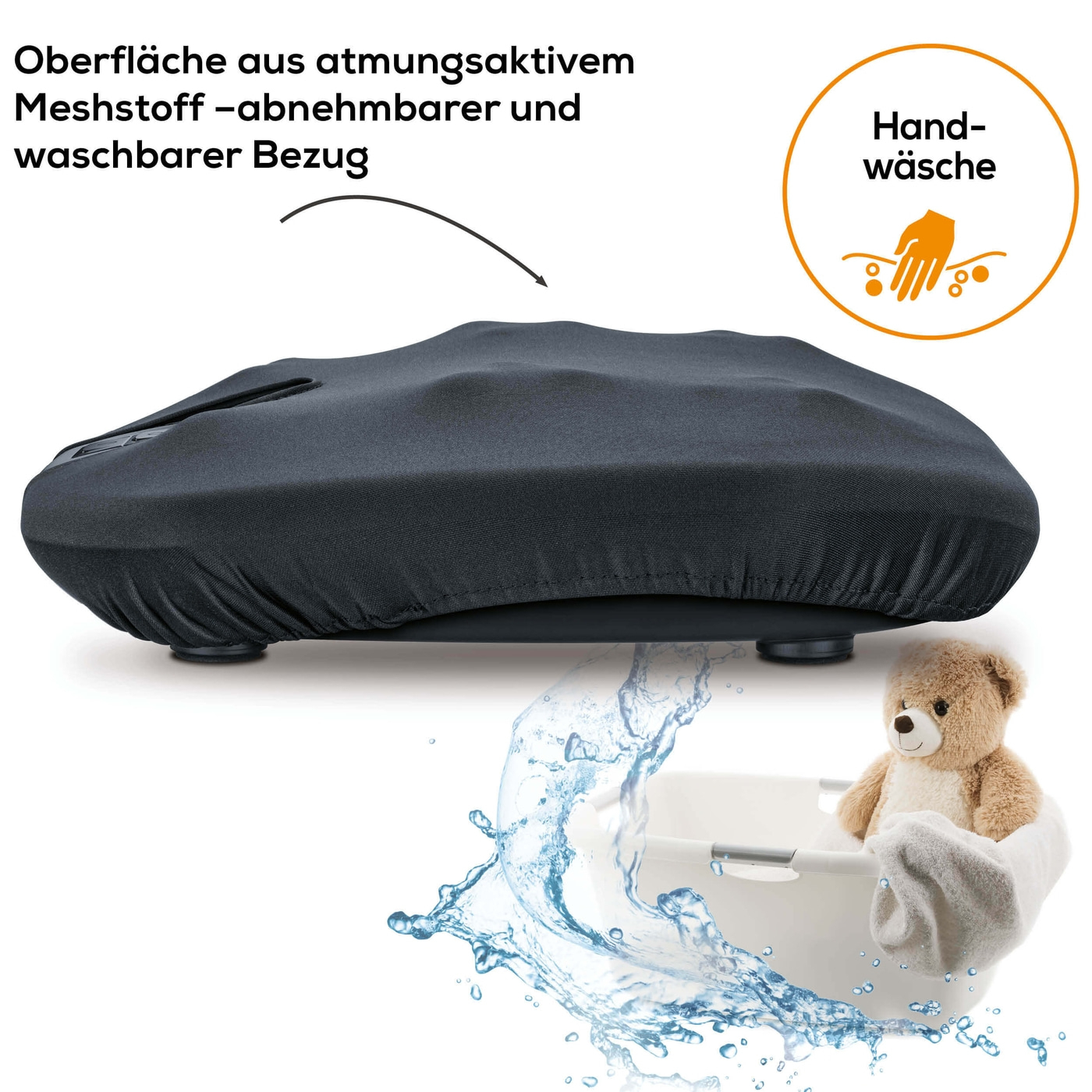 FM 70 Shiatsu Fuss und Rückenmassagegerät zur Entspannung mit Wärmefunktion (10027) - Schwarz