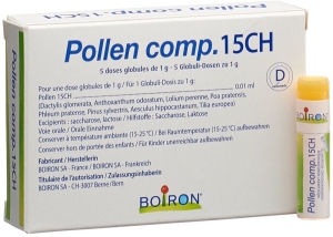 BOIRON Pollen comp CH15 Globuli Dosen, 5 x 1