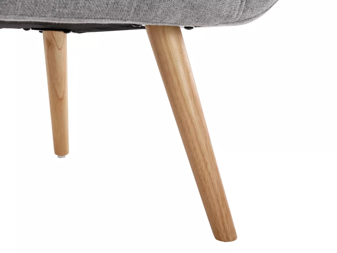 Fauteuil en tissu gris LUOSTO