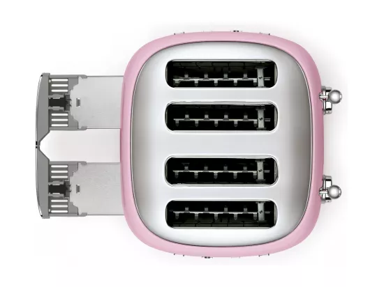 Smeg Grille-pains 4 fentes 950w rose - tsf03pkeu