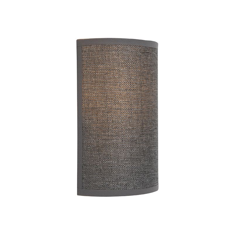 Moderne wandlamp grijs - Simple Drum Jute