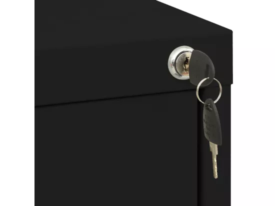 Classeur Noir 46x62x133 cm Acier