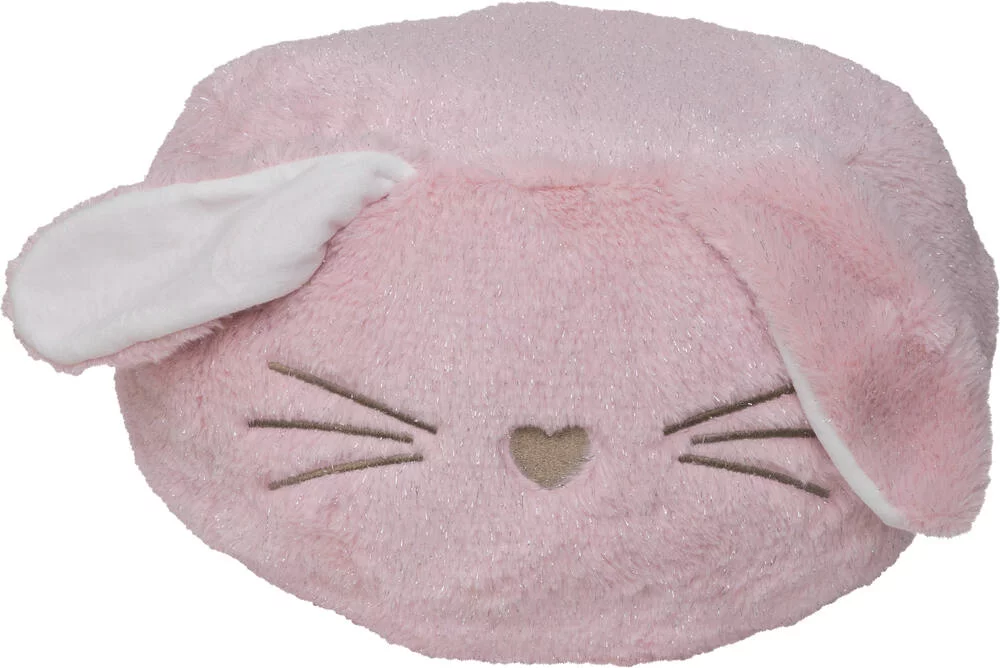 POUF - LAPIN EN PELUCHE - GLITTER ROSE