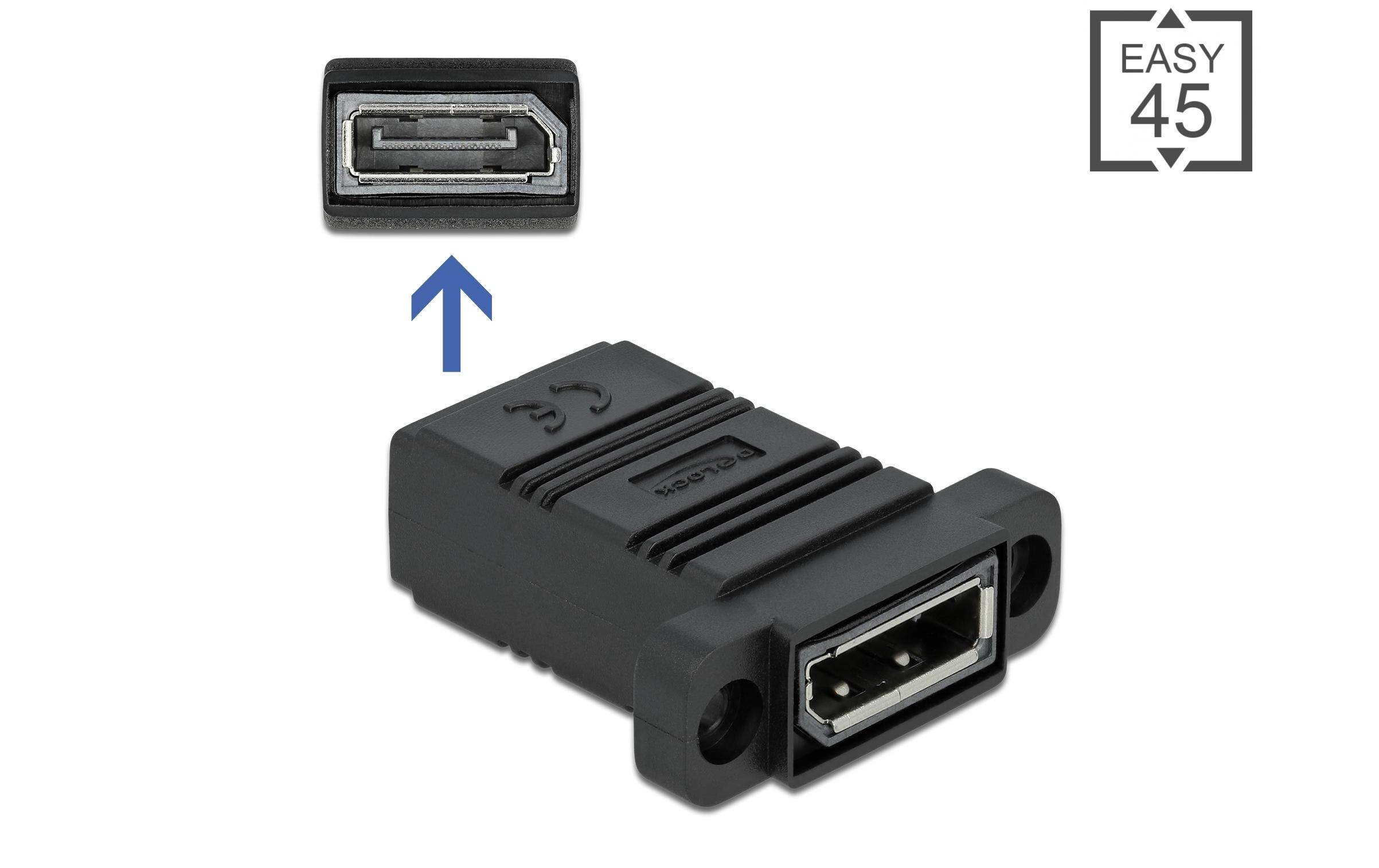 Adapter gerade DisplayPort - DisplayPortDelock Easy 45 DisplayPort Adapter gerade