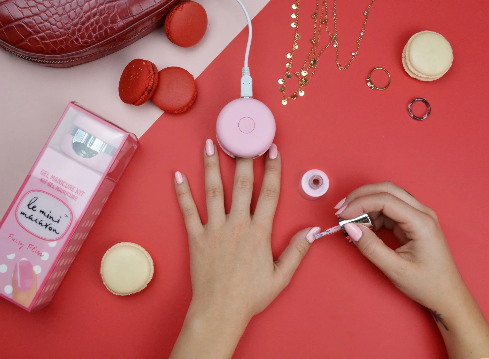 Le Mini Macaron  Gel manicure kit - Fairy Floss
