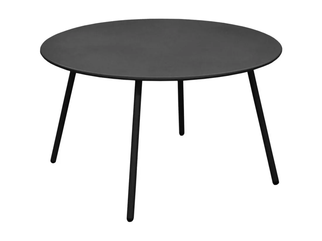 Table basse jardin ronde en acier Rio 70 cm