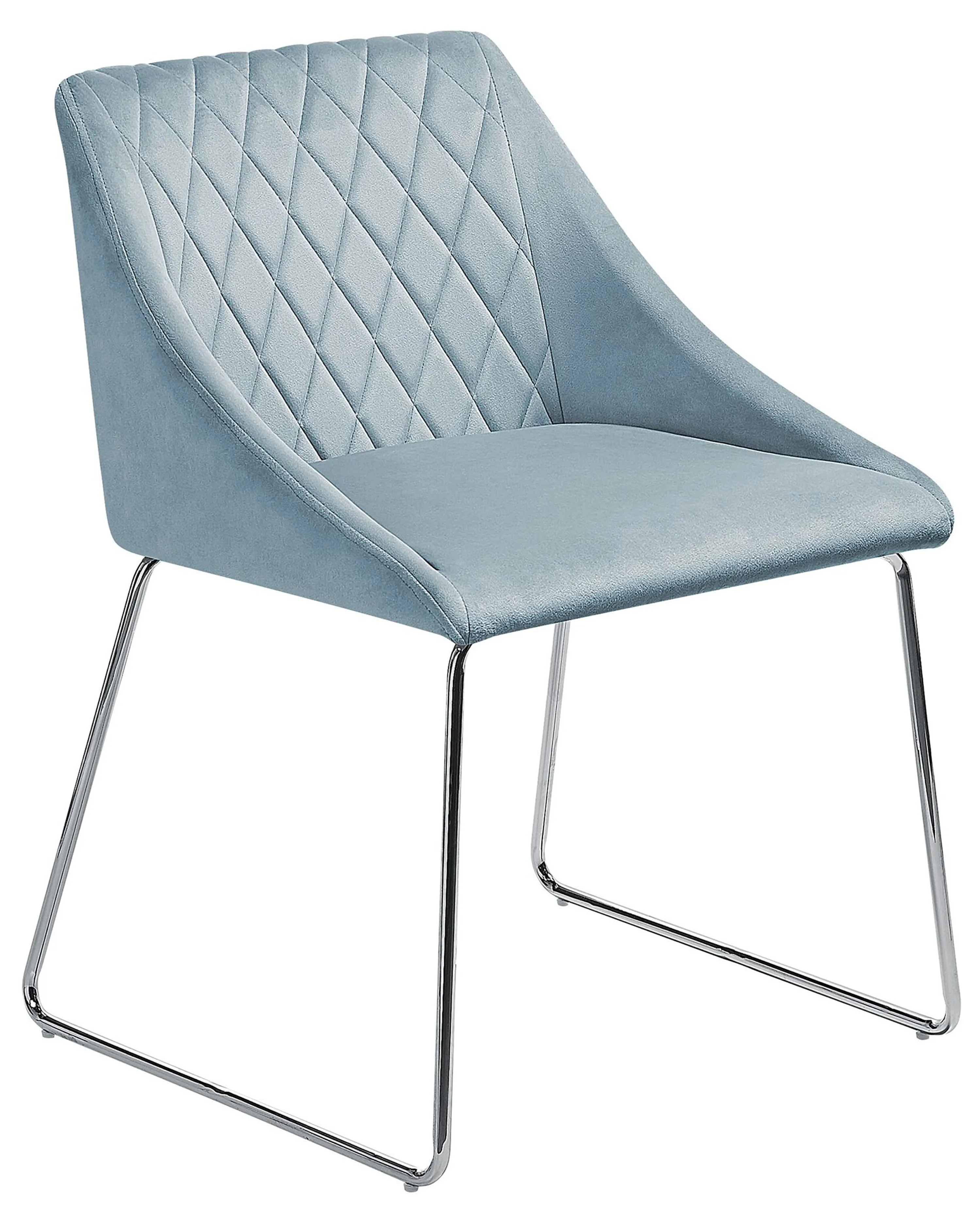 Set van 2 eetkamerstoelen ARCATA Fluweel Lichtblauw