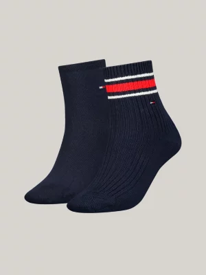 Pacote com 2 pares de meias curtas caneladas