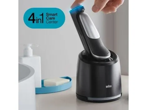 Braun Series 7 71-S7200cc, Folie shaver, Sort, Sølv, Knapper, Batteri, Lithium-Ion (Li-Ion), 50 min.