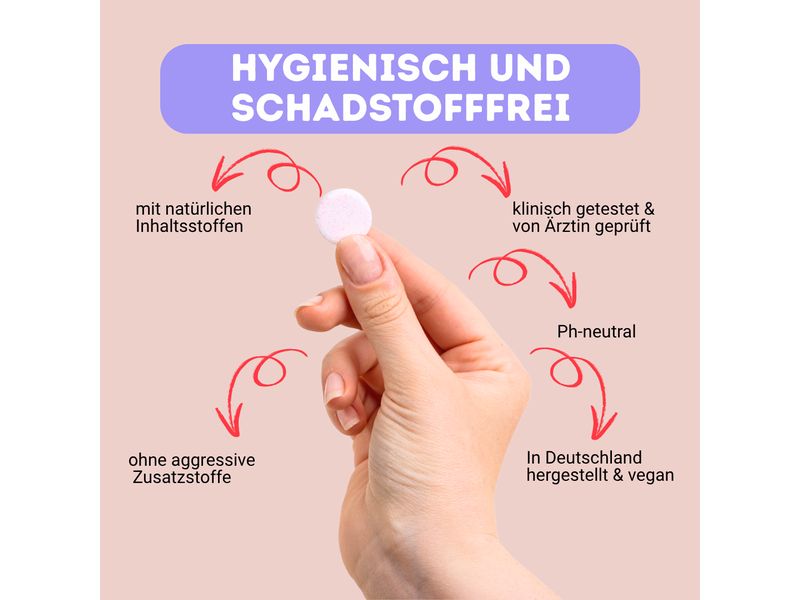 Hera Organics Reinigungstabs Menstruationsschwamm 6 Stück AthenaPure Reinigungstabs für Menstruationsschwämme aus «Die Höhle der Löwen»