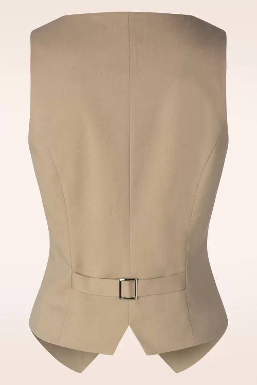 Glamour Bunny Business Babe Dianne gilet in beige