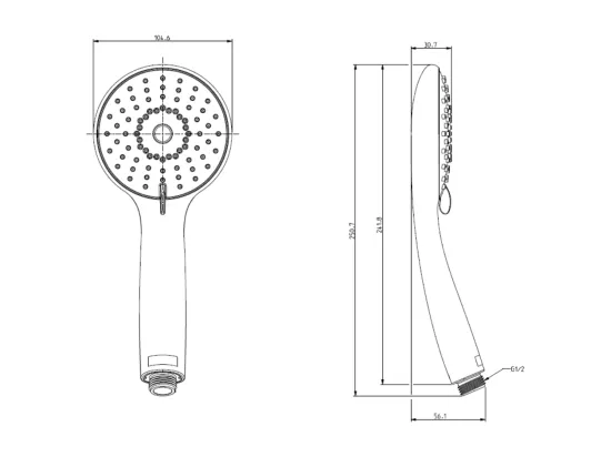 Pommeau de douche JACOB DELAFON Juliette noir mat