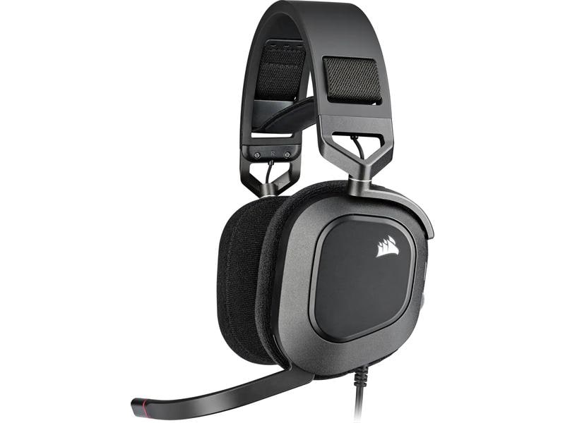 Corsair Headset HS80 RGB iCUE Schwarz Gaming-Headset mit 7.1-Surround-Sound