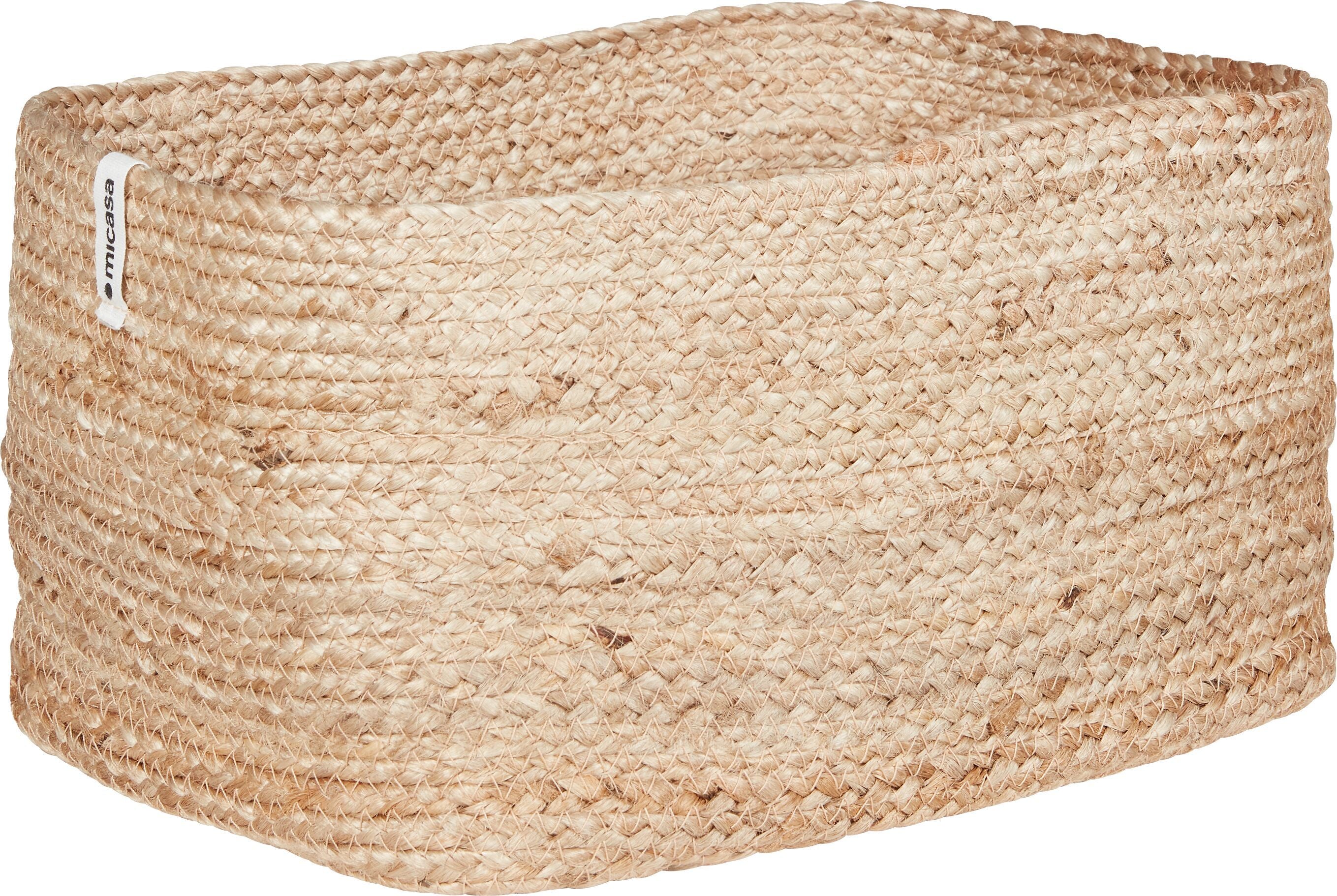 OLIVA Jutekorb natur ohne Henkel37x26x20 - Natur / B: 26.0 cm x T: 37.0 cm x H: 20.0 cm