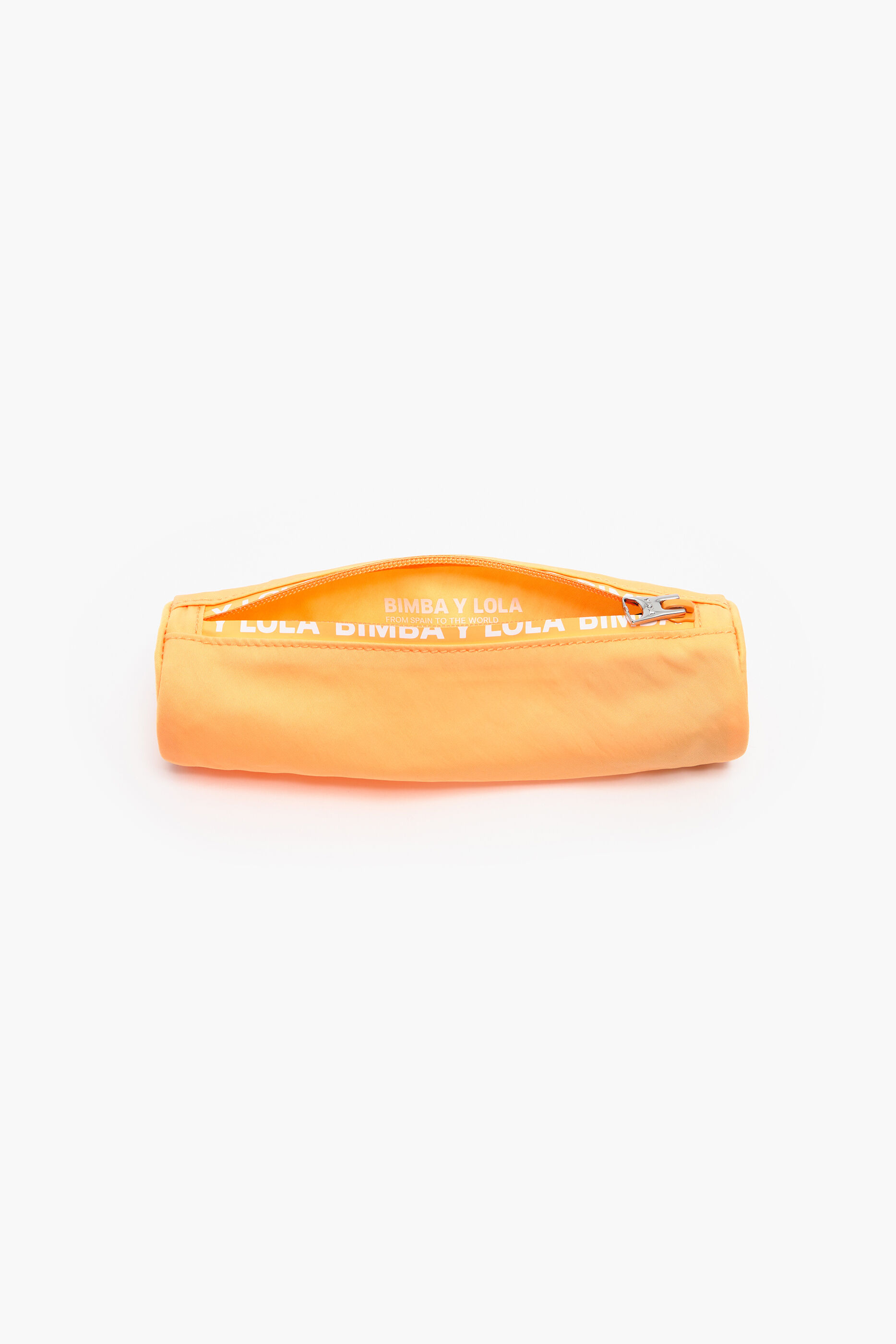 Estojo cilíndrico de nylon laranja