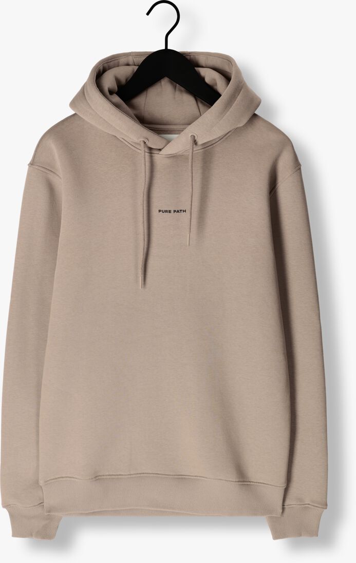PURE PATH taupe pure path trui pure logo hoodie