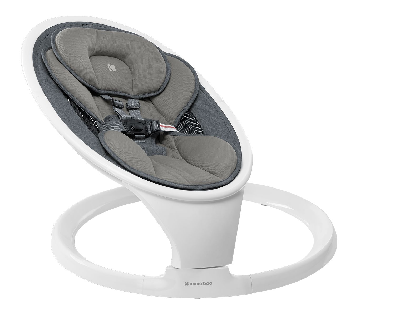 Kikkaboo elektrische Babywippe Cuddle Fernbedienung Schaukelfunktion Moskitonetz dunkelgrau