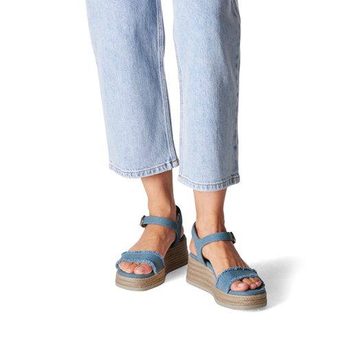 Tamaris Plateau Sandaler, Denim, 36