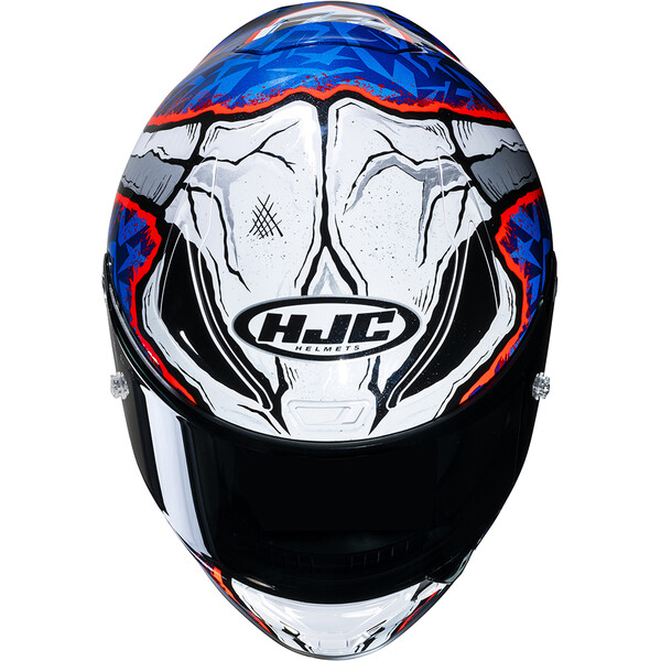 HJC - Casque RPHA 1 Garrett Gerloff Replica 2024 MC21 / Blanc / Bleu / Rouge