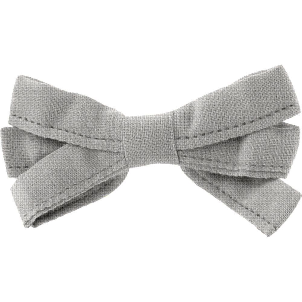 Barrette Noeud Ruban Gris