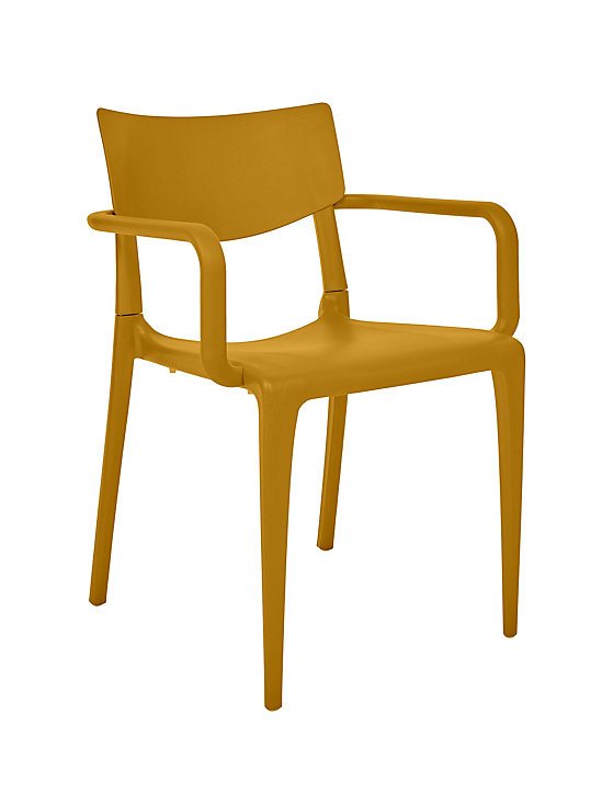Fauteuil de jardin Town polypropylène moutarde
