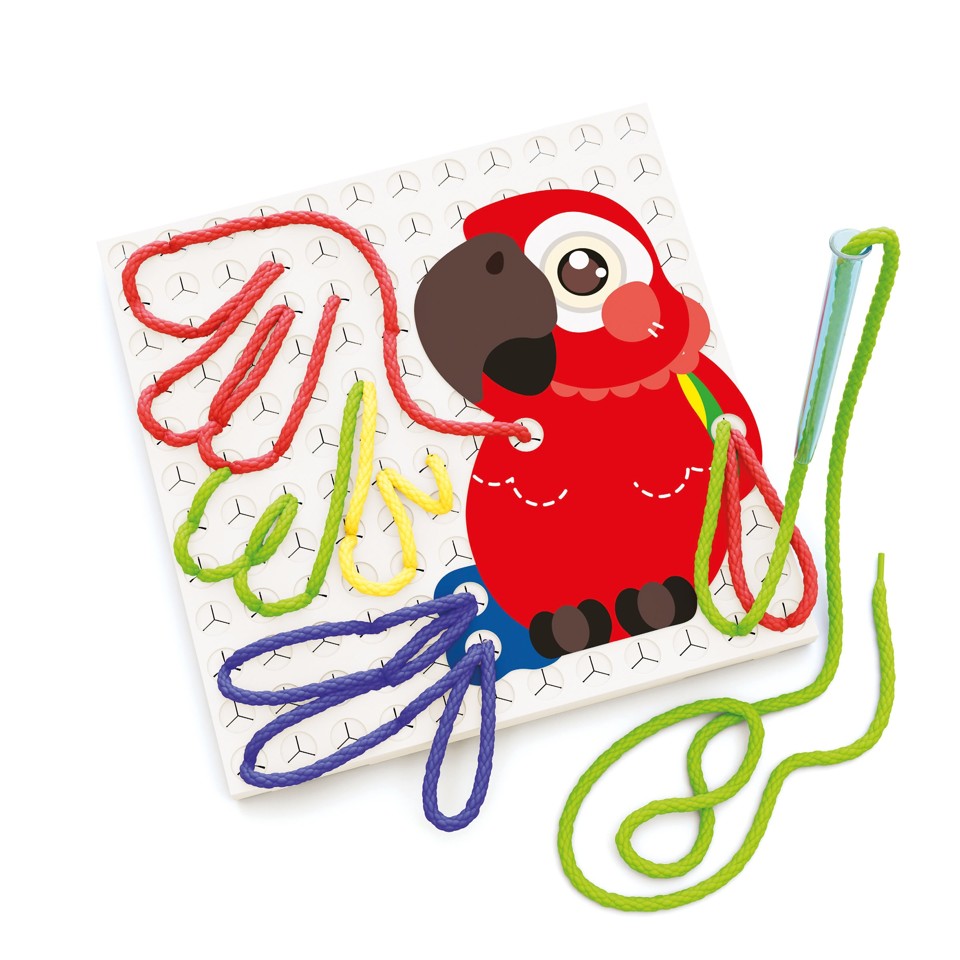 Quercetti - Fantafilò Zoo - kreativ leg med tråd