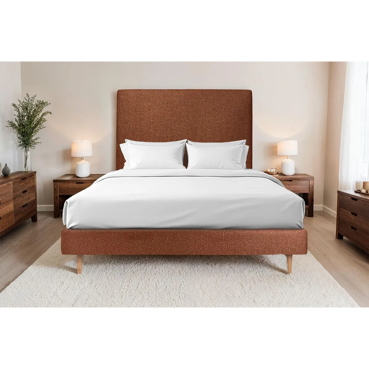 Sommeil de plomb Lit 160x200 - Terracotta