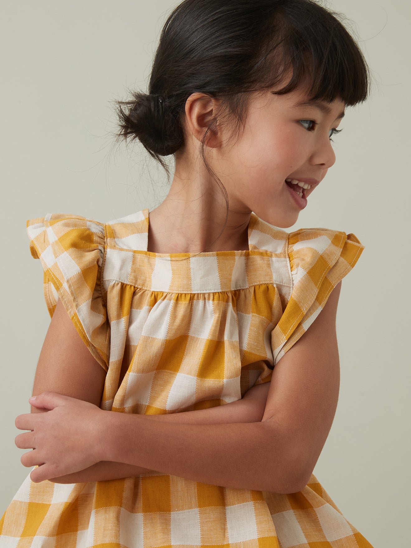 Robe vichy Fille grands carreaux