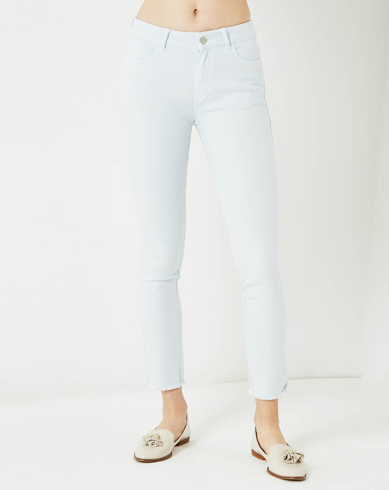 Cuisse de Grenouille Jean 7/8 Enigme bleu clair