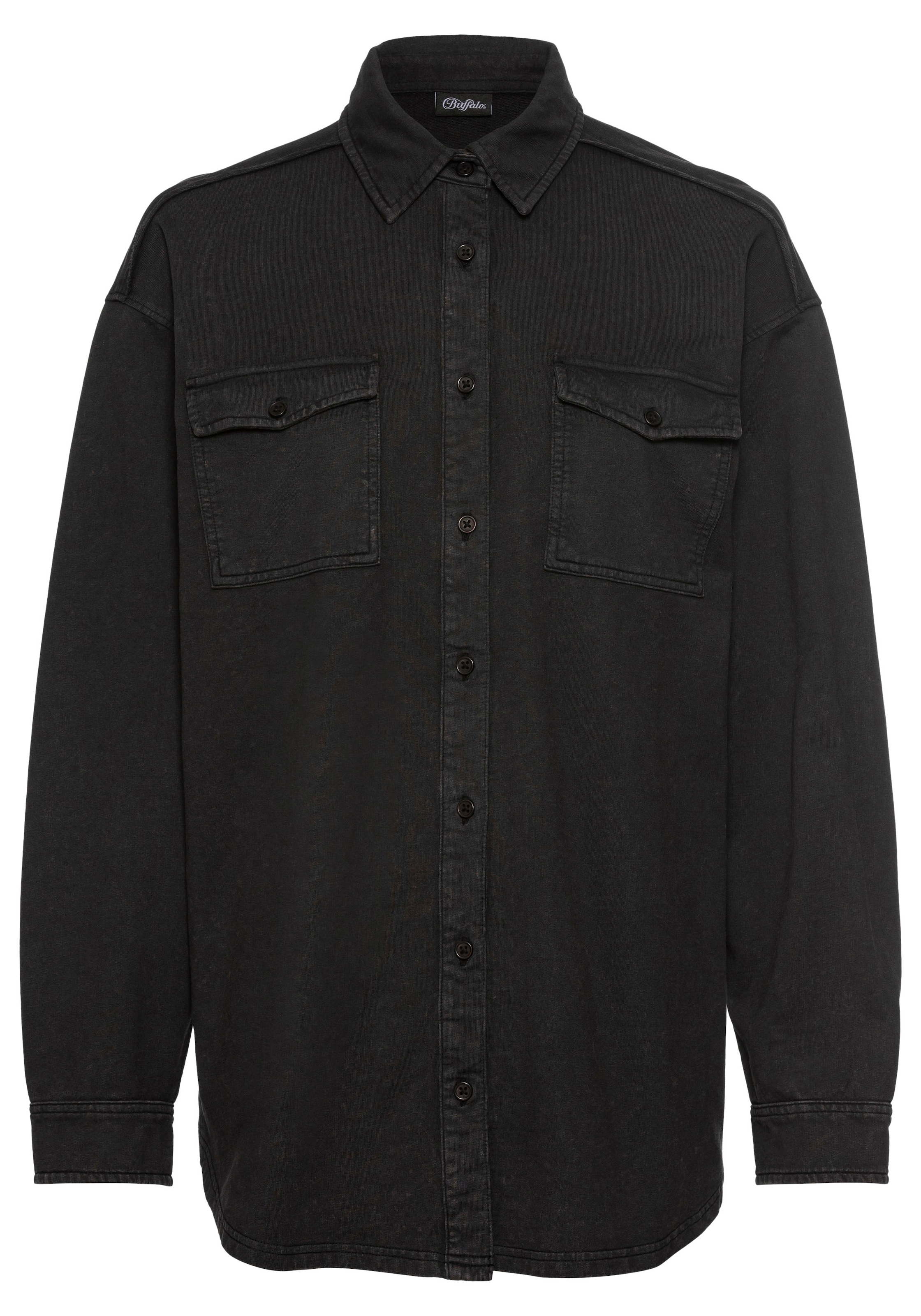 Buffalo Blusenshirt Loungeshirt im Used-Look, Loungewear