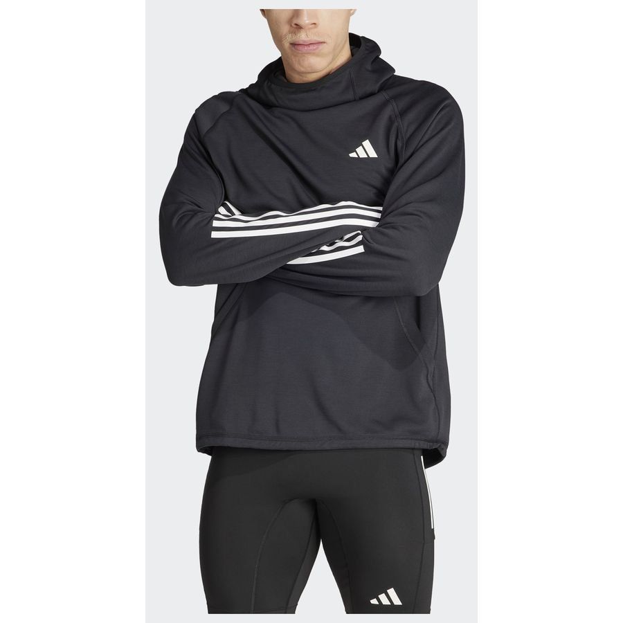Adidas Sweat-shirt à capuche Own the Run 3 bandes