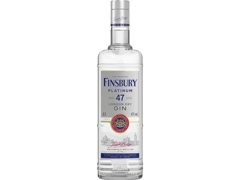 Finsbury Platinum 47 Gin 0.7 l Hochprozentiges Kräuter-Destillat auf Basis von Wacholder