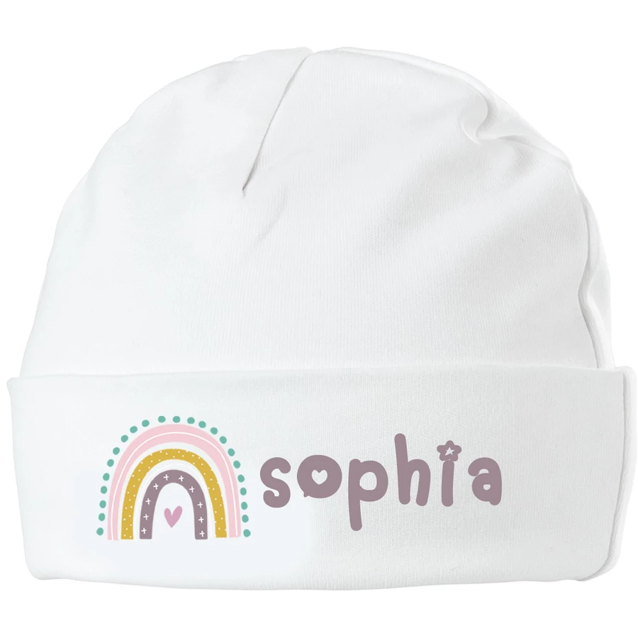 Schnullireich Geschenkset mit Namen zur Geburt Rose Rainbow 4-Tlg. Rosa