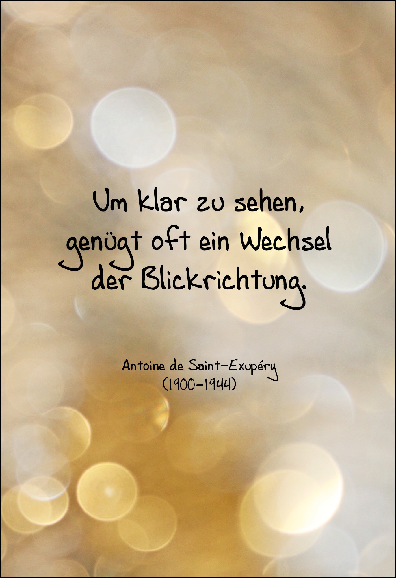 Postkarte 'Um klar zu sehen genügt oft' günstig bestellen
