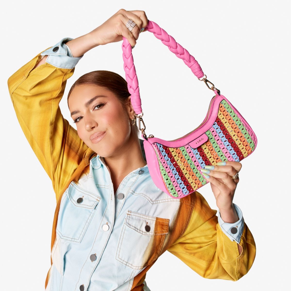 Emrys Pink Overflow Women Shoulder Bags