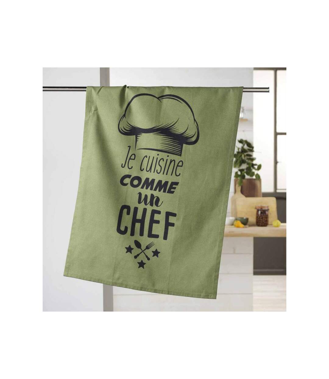 Torchon de Cuisine Comme un Chef 50x70cm Kaki